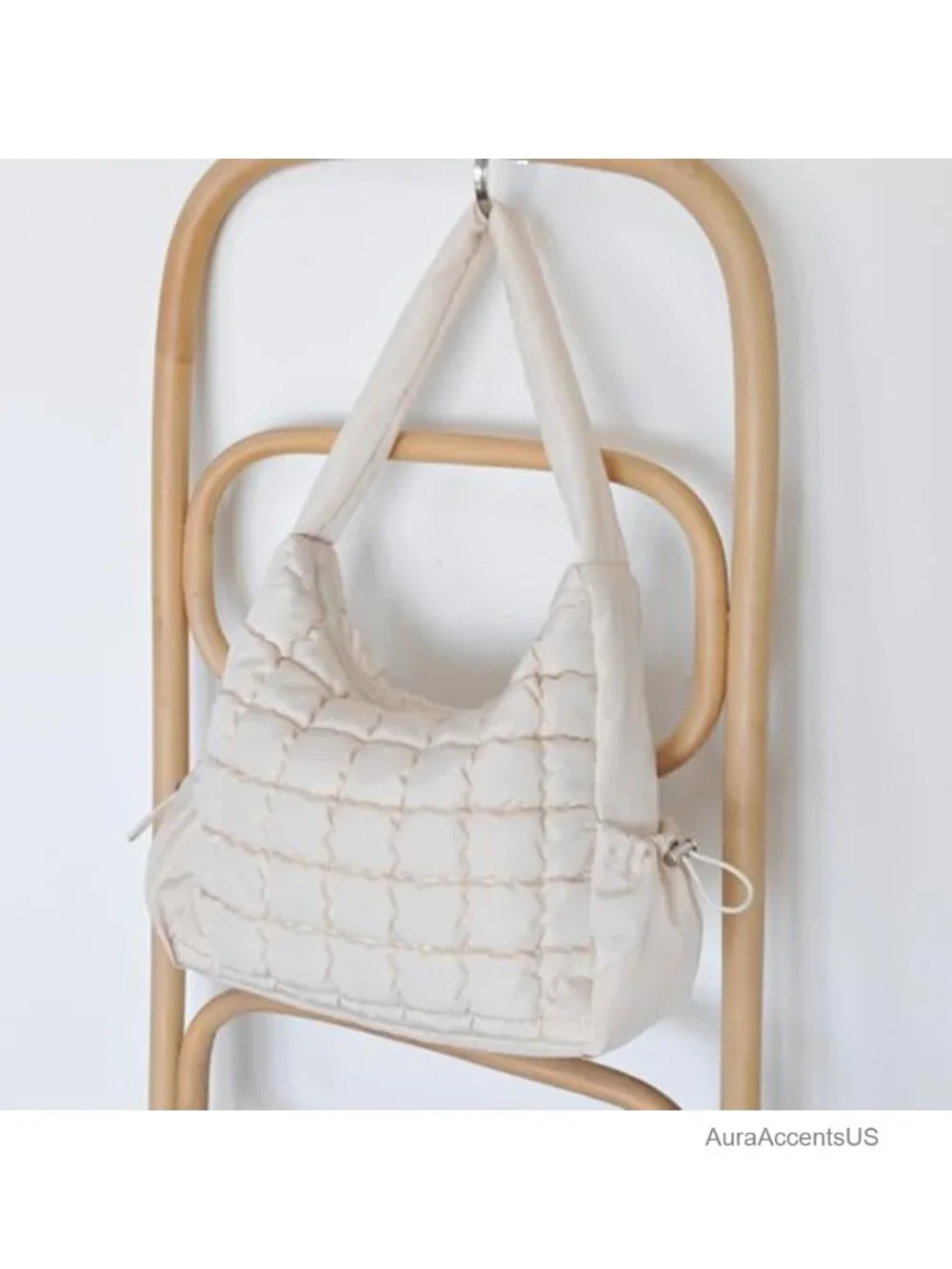 Quilted Puffer Hobo Shoulder Bag Lightweight Polyester Handbag